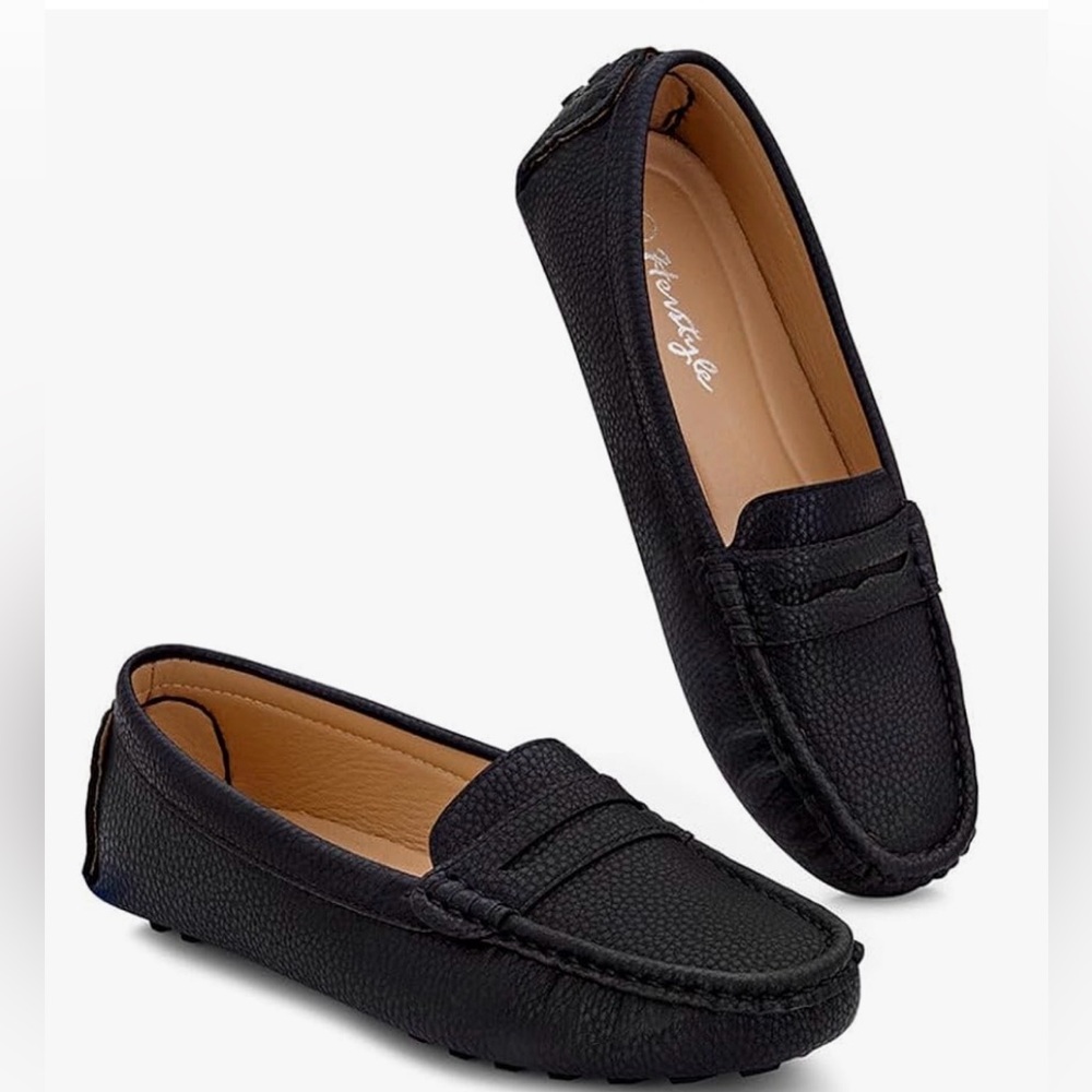 Black Loafers for Women size 8.5 penny loafers cushion flats perfect for work